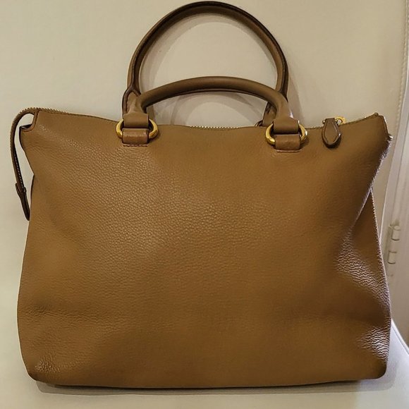 PRADA Vitello Daino Caramel Leather Bag - Picture 4 of 15